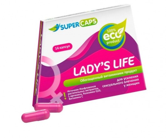 Возбуждающие капсулы Ladys Life - 14 капсул (0,35 гр.) - SuperCaps - купить с доставкой в Вологде