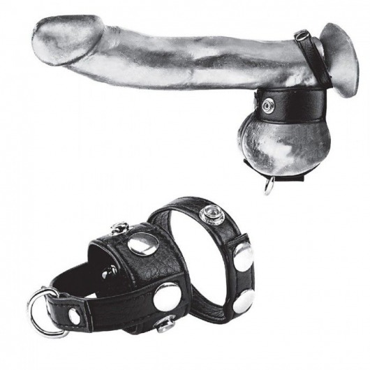 Утяжка для мошонки и пениса Cock Ring With 1  Ball Stretcher And Optional Weight Ring - BlueLine - купить с доставкой в Вологде
