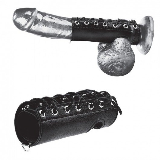 Сбруя на член на шнуровке 5  Cock Sheath - BlueLine - купить с доставкой в Вологде