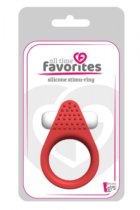 Красное эрекционное кольцо LIT-UP SILICONE STIMU RING 1 RED - Dream Toys - в Вологде купить с доставкой