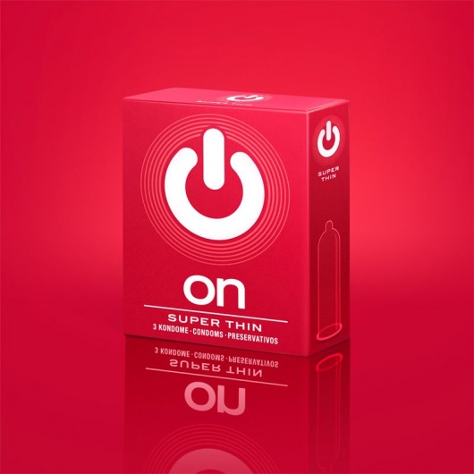 Супертонкие презервативы ON) Super Thin - 3 шт. - ON) - купить с доставкой в Вологде