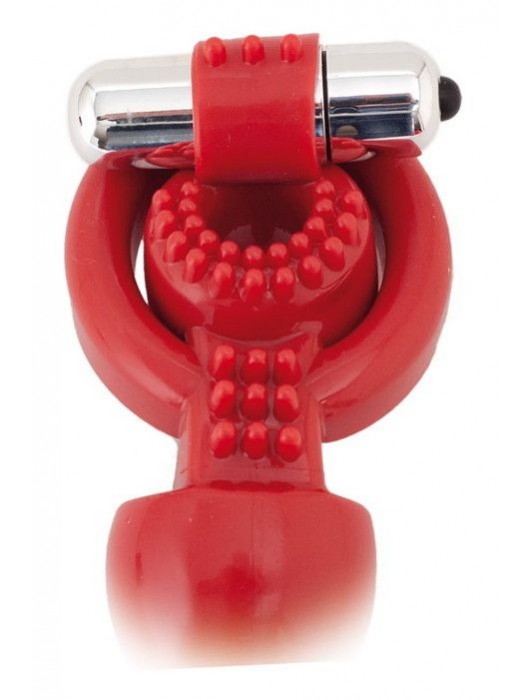 Красная вибронасадка с анальным стимулятором - ToyFa - в Вологде купить с доставкой