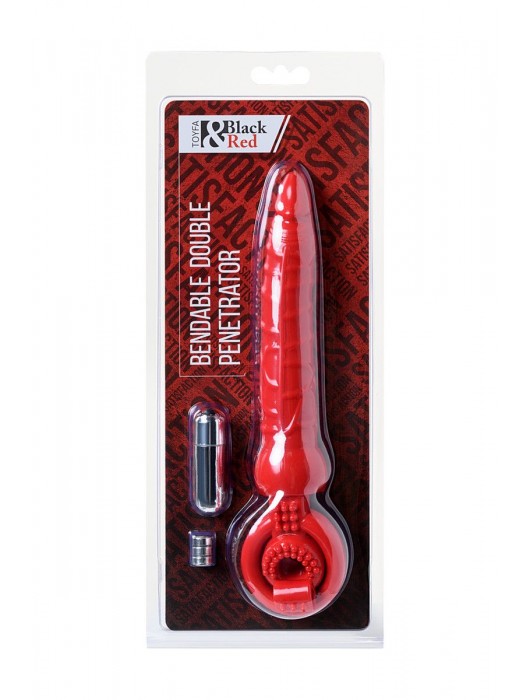 Красная вибронасадка с анальным стимулятором - ToyFa - в Вологде купить с доставкой