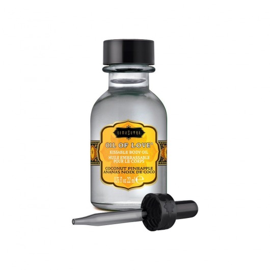Масло для ласк с ароматом кокоса и ананаса Oil of Love Coconut Pineapple - 22 мл. - Kama Sutra - купить с доставкой в Вологде