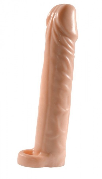 Телесная насадка-удлинитель Extension sleeve с подхватом - 17 см. - Sitabella - в Вологде купить с доставкой
