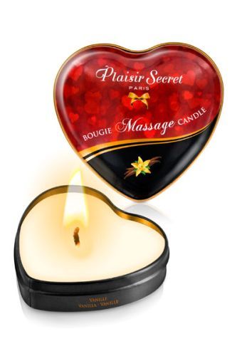Массажная свеча с ароматом ванили Bougie Massage Candle - 35 мл. - Plaisir Secret - купить с доставкой в Вологде