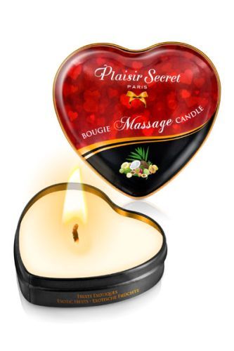 Массажная свеча с ароматом экзотических фруктов Bougie Massage Candle - 35 мл. - Plaisir Secret - купить с доставкой в Вологде
