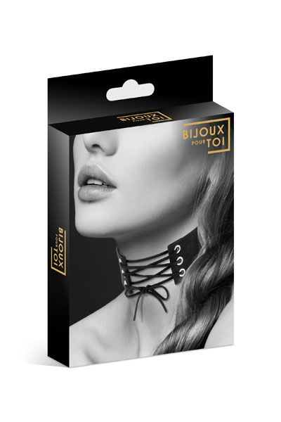 Оригинальный ошейник-чокер со шнуровкой - Bijoux Pour Toi - купить с доставкой в Вологде