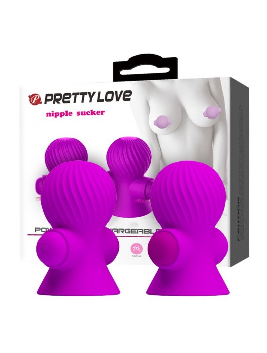 Лиловые перезаряжаемые вибростимуляторы для груди - Baile