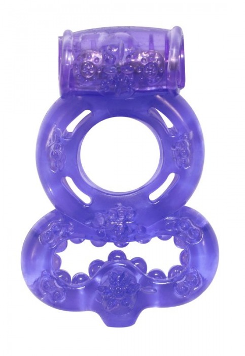 Фиолетовое эрекционное кольцо Rings Treadle с подхватом - Lola Games - в Вологде купить с доставкой