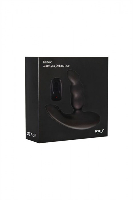 Черный силиконовый стимулятор простаты Levett Nitoc с пультом ДУ - Levett - в Вологде купить с доставкой
