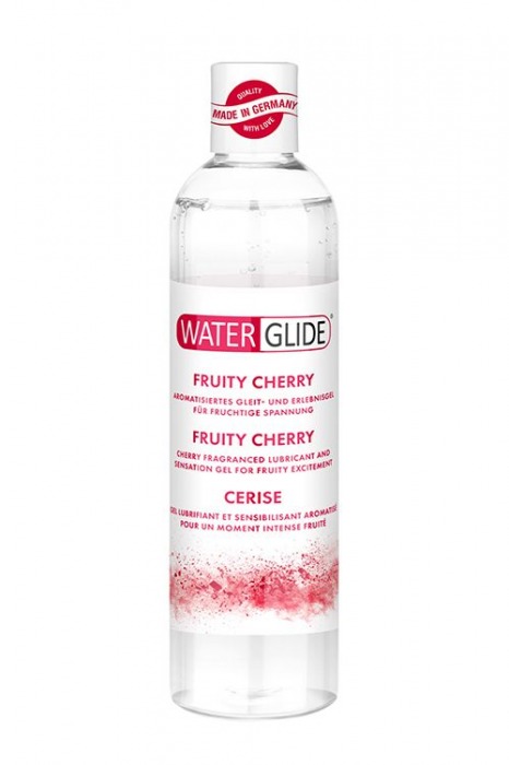 Лубрикант на водной основе с ароматом вишни FRUITY CHERRY - 300 мл. - Waterglide - купить с доставкой в Вологде