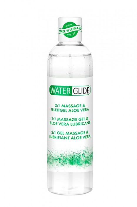 Гель-смазка 2-в-1 MASSAGE   LUBRICANT ALOE VERA - 300 мл. - Waterglide - купить с доставкой в Вологде