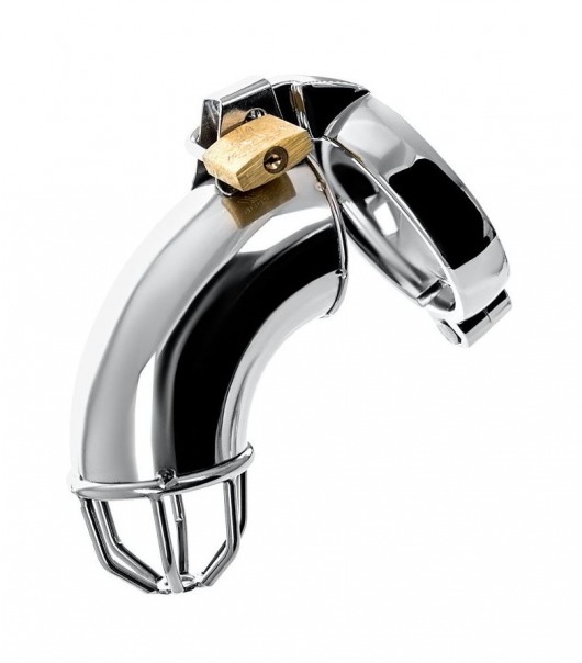 Серебристый мужской пояс верности TOYFA Metal - ToyFa - купить с доставкой в Вологде