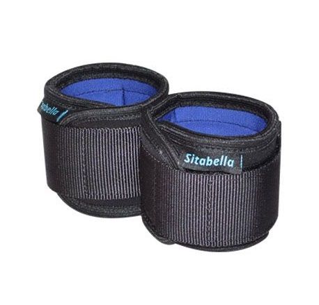 Неопреновые черно-синие наручники - Sitabella - купить с доставкой в Вологде