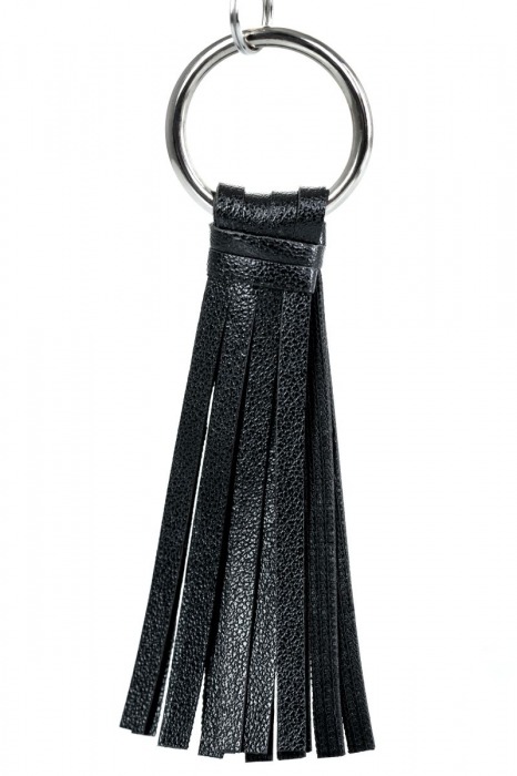 Черно-серебристые зажимы для сосков Theatre с кисточками - ToyFa - купить с доставкой в Вологде