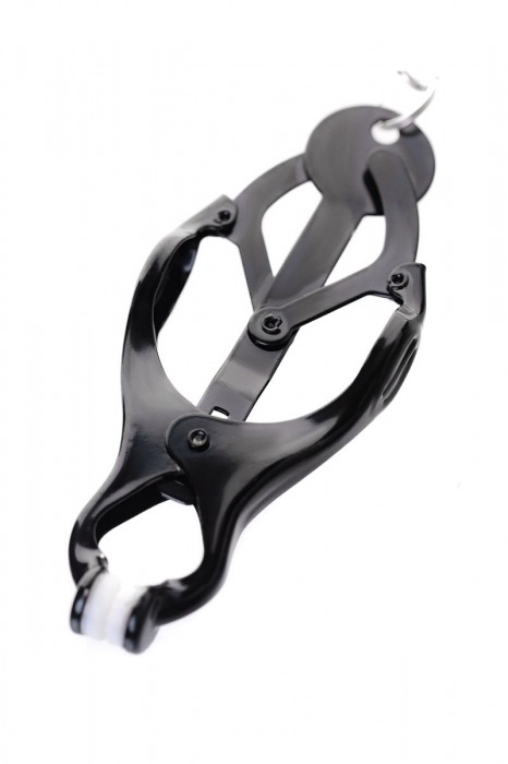 Черно-серебристые зажимы для сосков с кольцом для пениса TOYFA Metal - ToyFa - купить с доставкой в Вологде