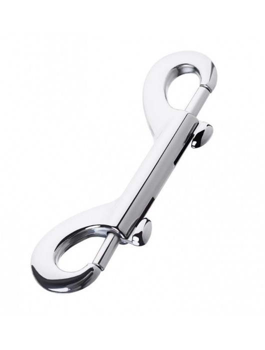 Серебристый двухсторонний карабин TOYFA Metal - ToyFa - купить с доставкой в Вологде