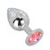 Большой стальной плаг с розовым кристаллом Pink Bubble Gum - 9,5 см. - Erotic Fantasy - купить с доставкой в Вологде
