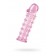 Гелевая розовая насадка на фаллос с шипами - 12 см. - Toyfa Basic - в Вологде купить с доставкой