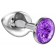 Малая серебристая анальная пробка Diamond Purple Sparkle Small с фиолетовым кристаллом - 7 см. - Lola Games - купить с доставкой в Вологде