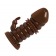 Коричневая стимулирующая насадка на пенис - 13 см. - Baile - в Вологде купить с доставкой