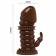 Коричневая стимулирующая насадка на пенис - 13 см. - Baile - в Вологде купить с доставкой
